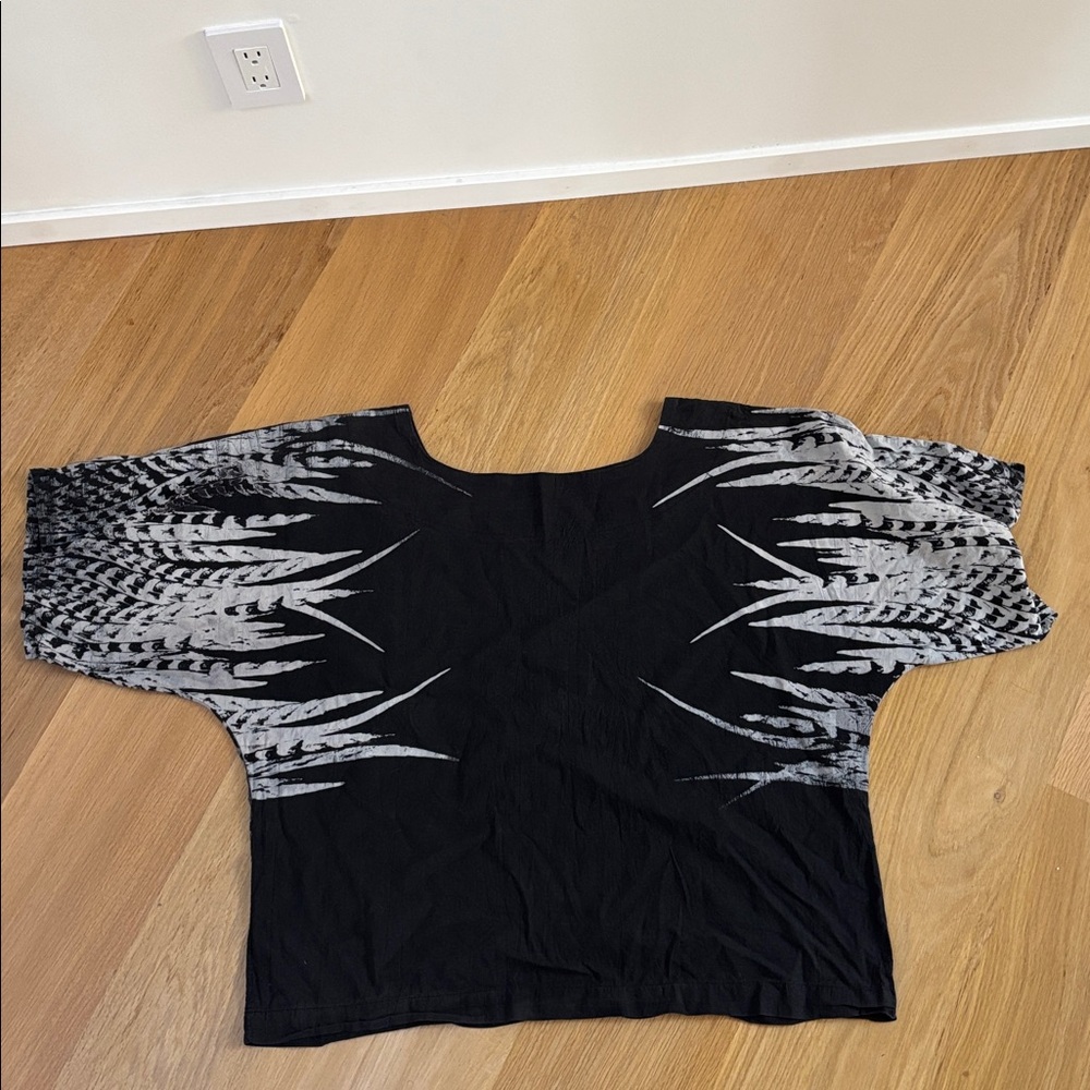 Uzi Nyc feather tunic